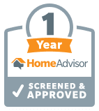 one year home advisor badge for Oak City Coatings