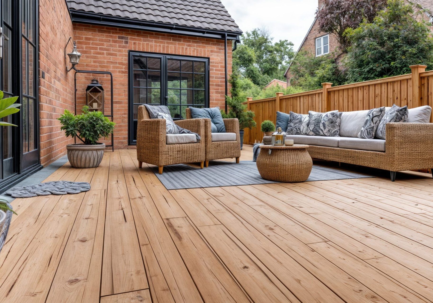freshly stained deck in Raleigh, NC